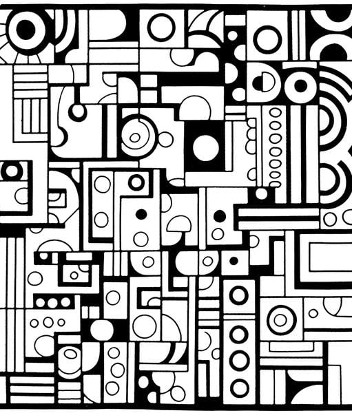 Free printable abstract coloring pages list