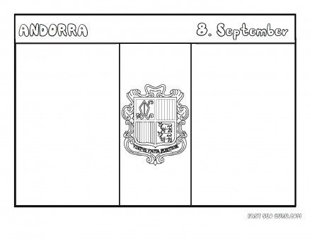 Printable flag of andorra coloring page free kids coloring pages coloring pages coloring pages for kids