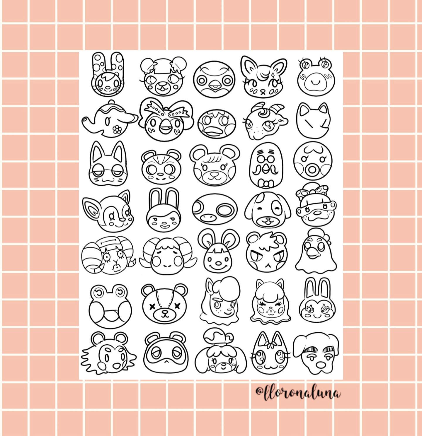 I drew this animal crossing coloring page ð ranimalcrossing