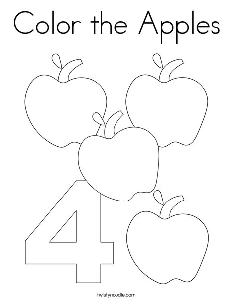Color the apples coloring page
