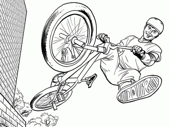 Cool bmx coloring pages pdf to print