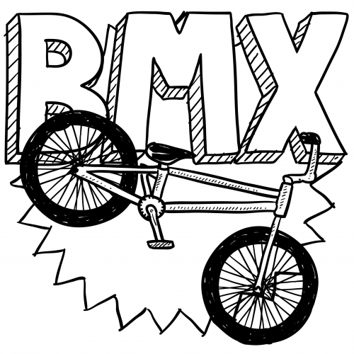 Bmx racing bike coloring page