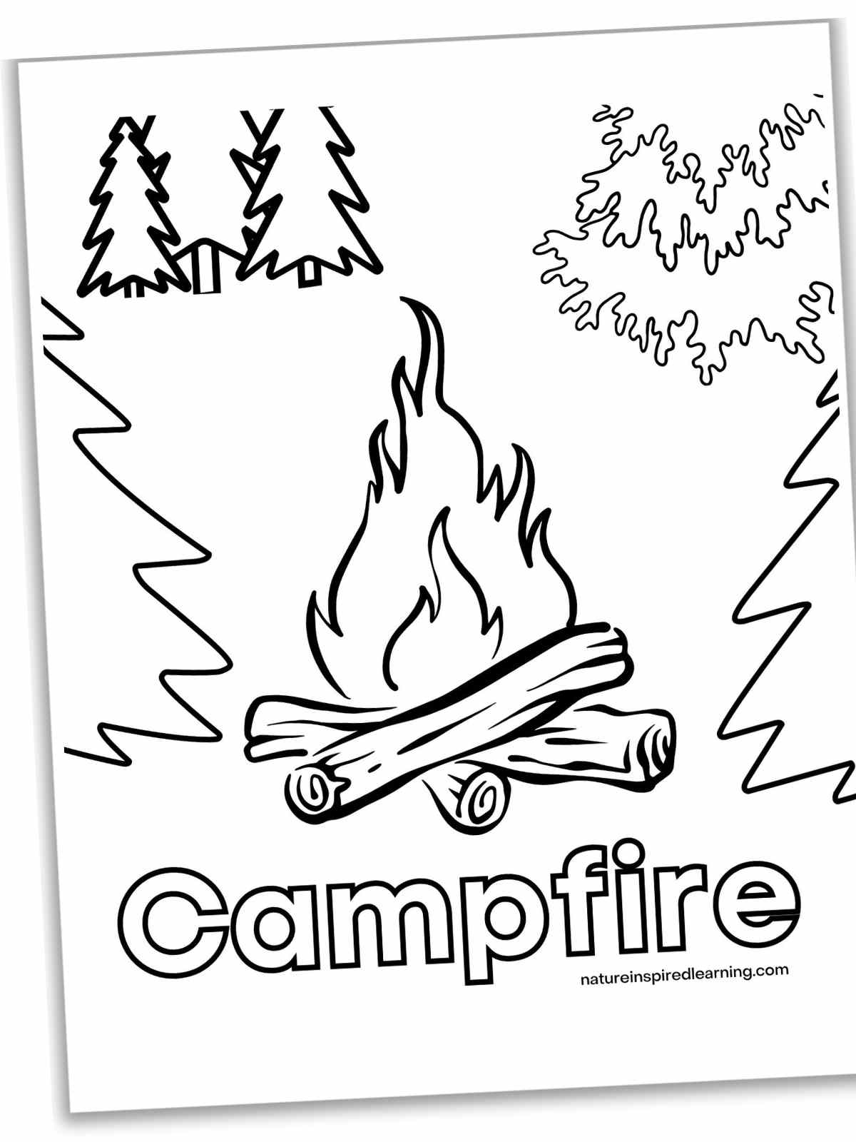 Camping coloring pages new