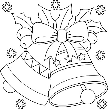 Christmas bell coloring page png transparent images free download vector files