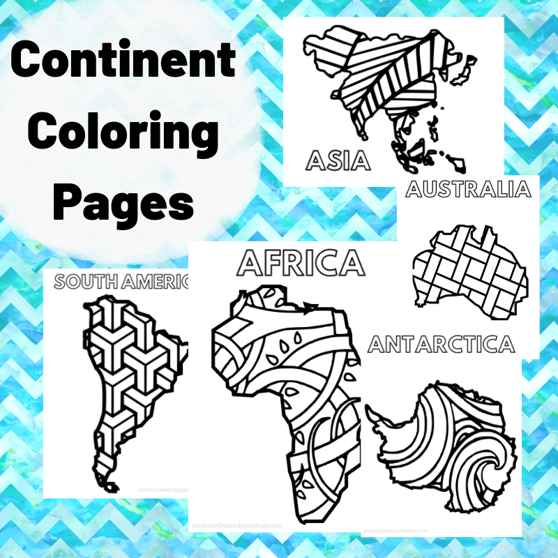Continent coloring pages
