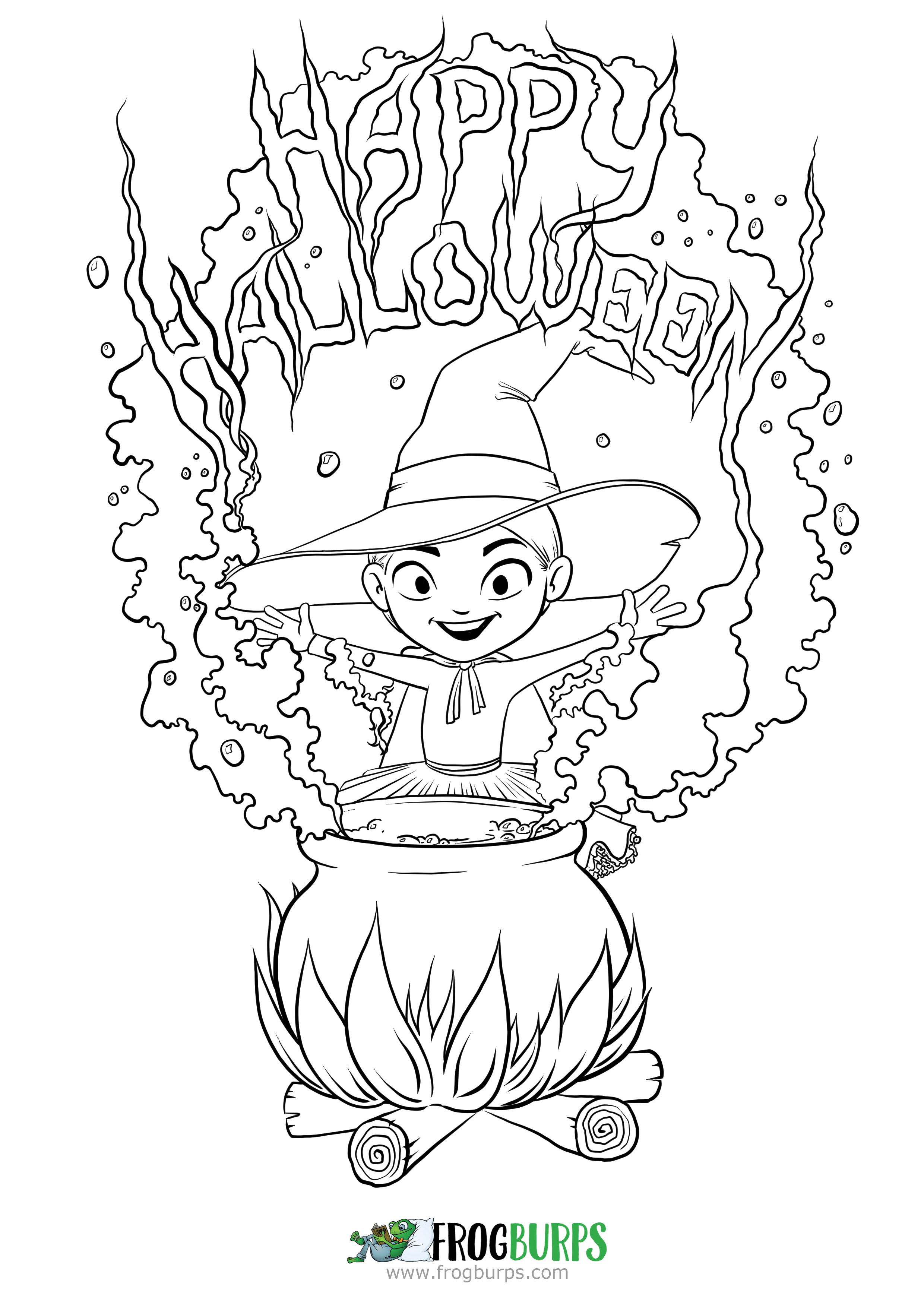 Cute halloween coloring pages