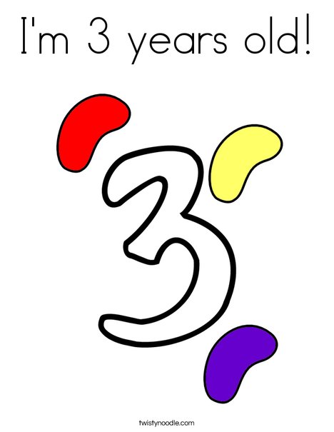 Im years old coloring page