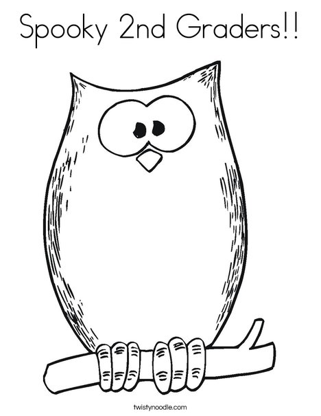Spooky nd graders coloring page