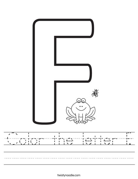 Color the letter f worksheet