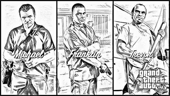 Grand theft auto v characters by theeggo on