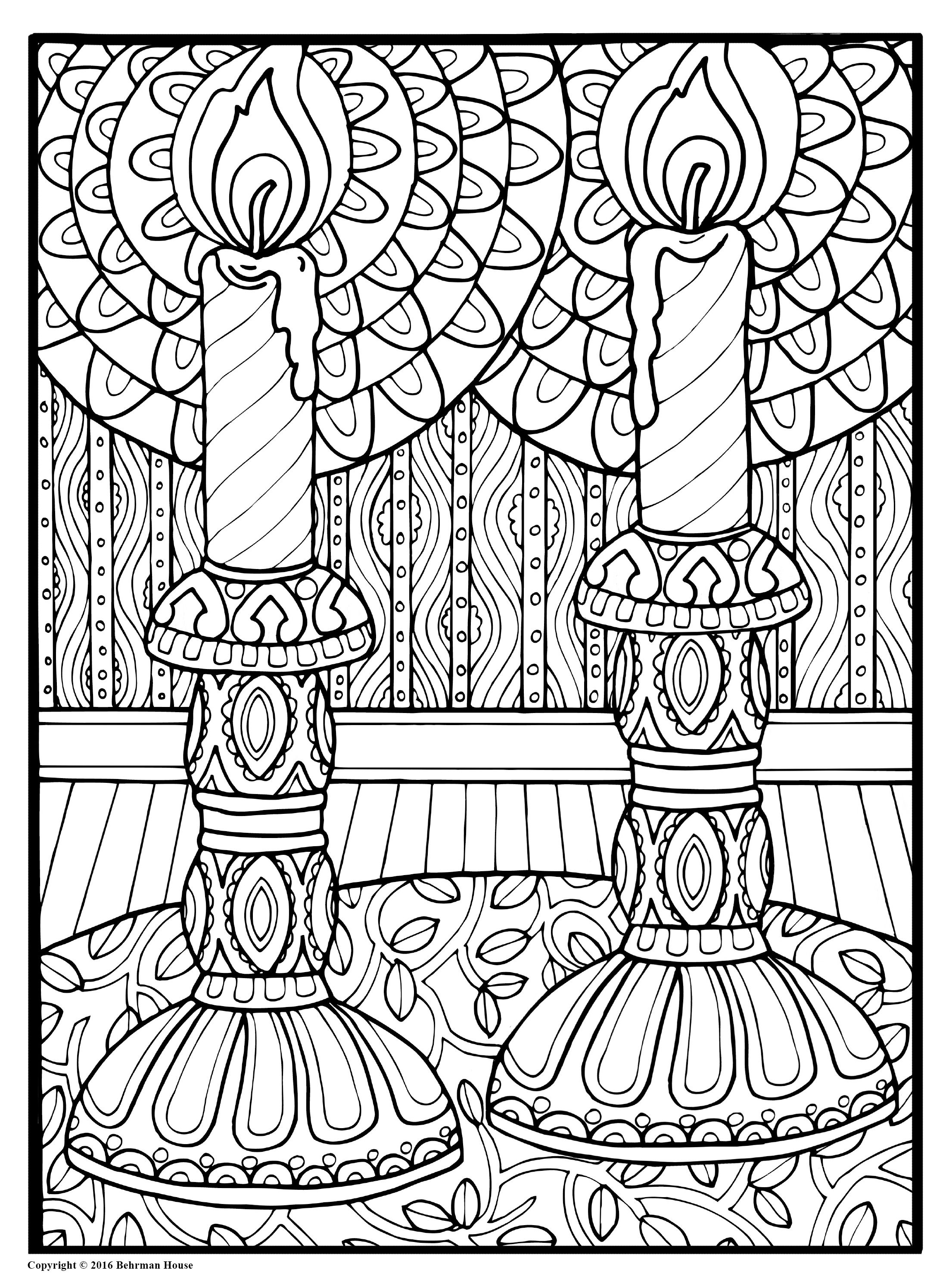 Beautiful candles shalom coloring book the new alternative to meditation behrman house publisâ coloring pages coloring pages to print adult coloring pages