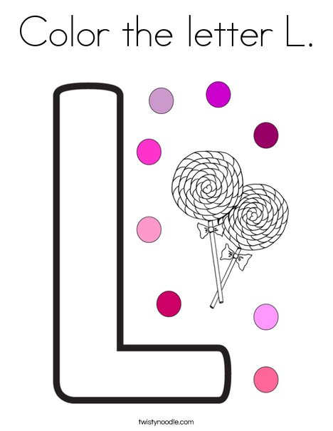 Color the letter l coloring page
