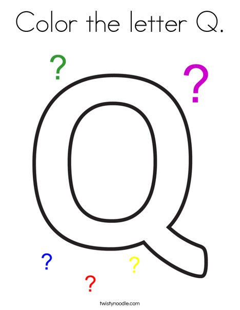 Color the letter q coloring page