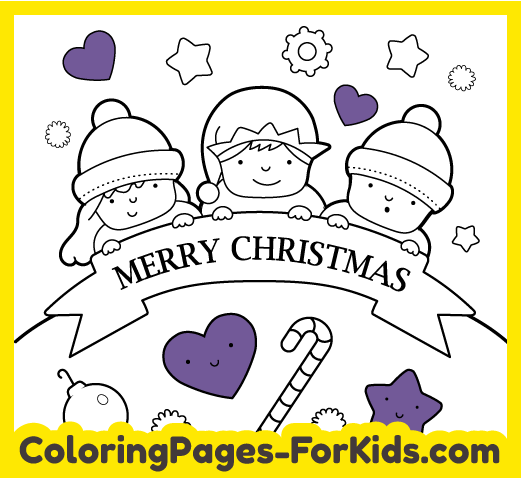 Christmas coloring pages for kids online and to print
