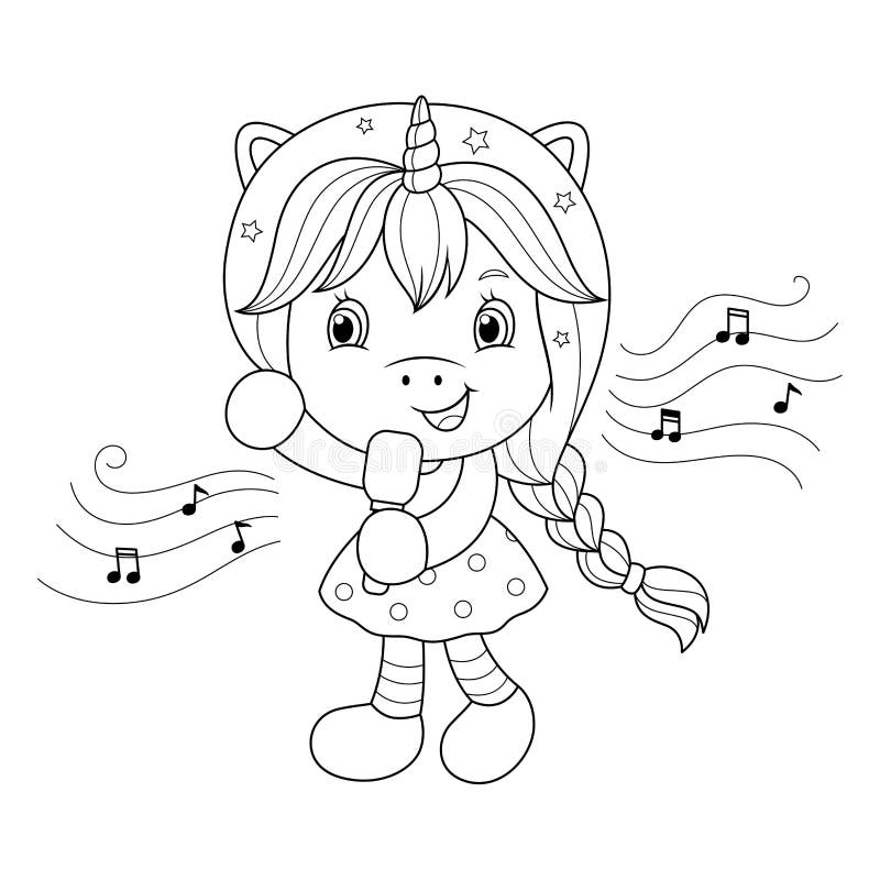 Microphone coloring page stock illustrations â microphone coloring page stock illustrations vectors clipart