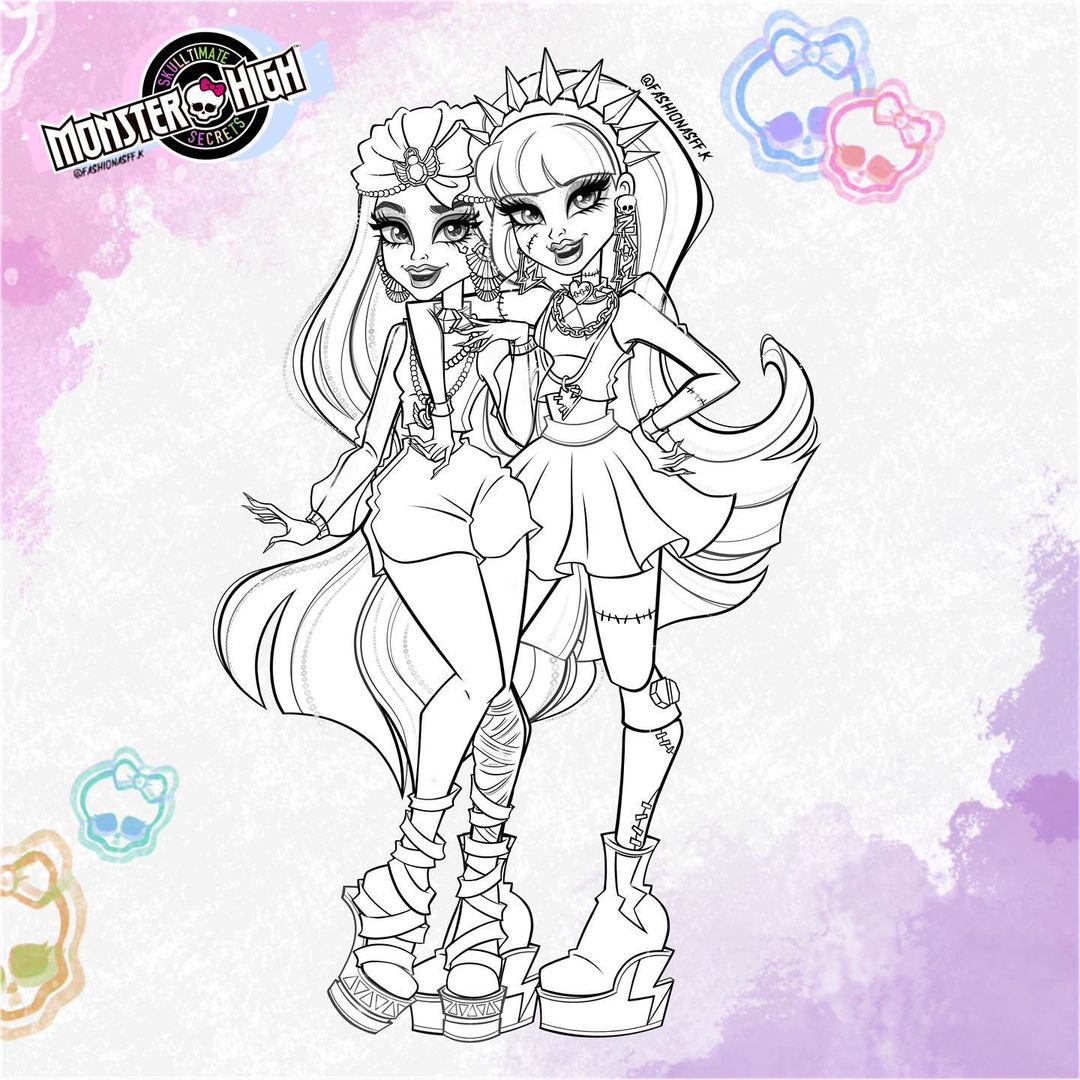 Monster high g coloring pages