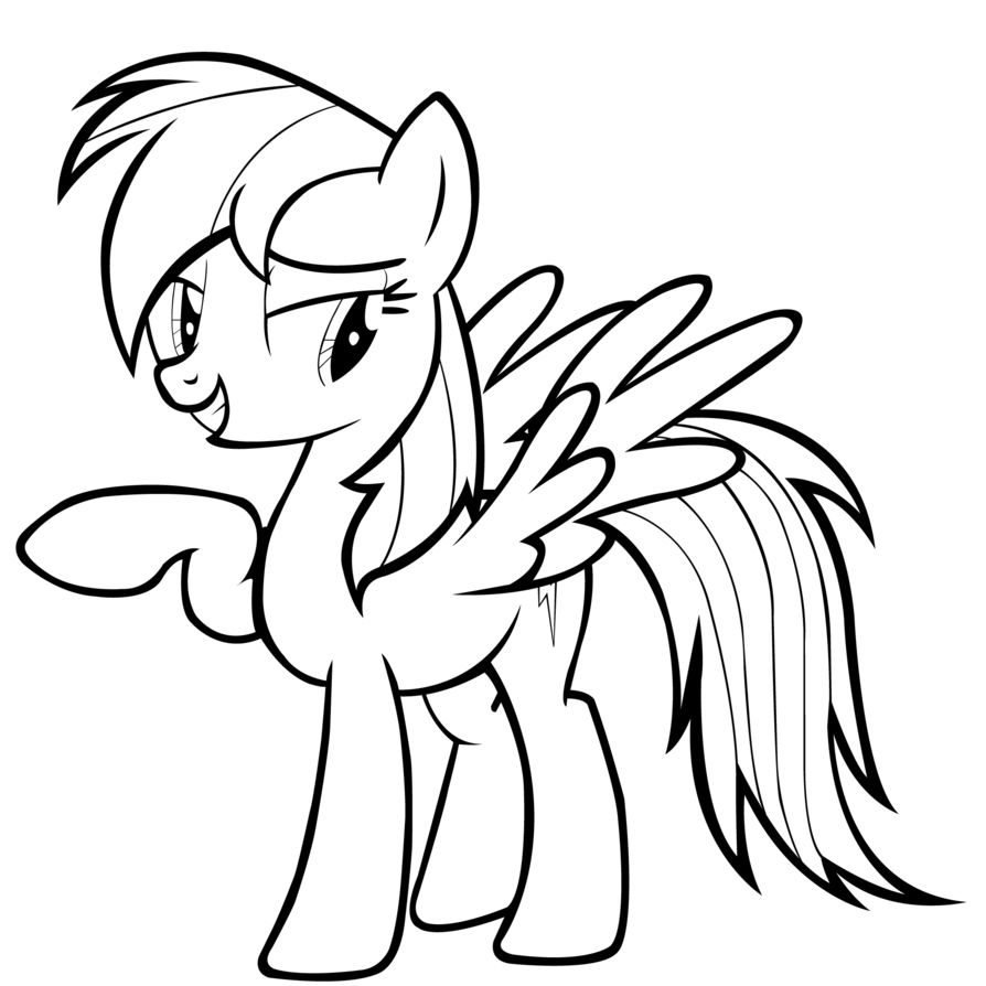 Rainbow dash loring pages