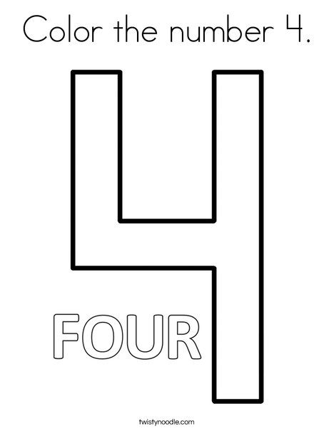 Color the number coloring page