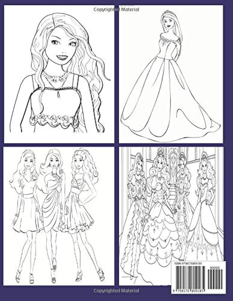 Barbia doll adults coloring book an adult barbie doll coloring book with style patterns stress relieving and relaxation barbia doll coloring book by