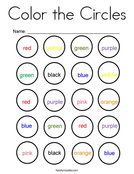 Color the circles coloring page
