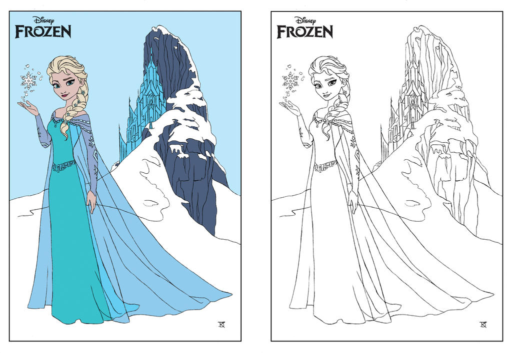 Disney frozen elsa coloring page by dvythmsky on