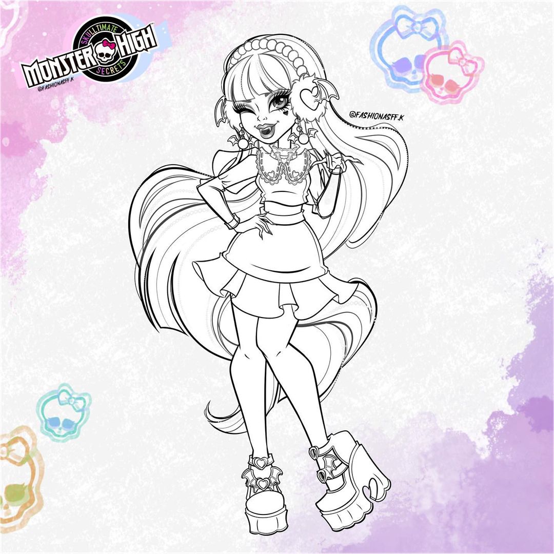 Monster high g coloring pages