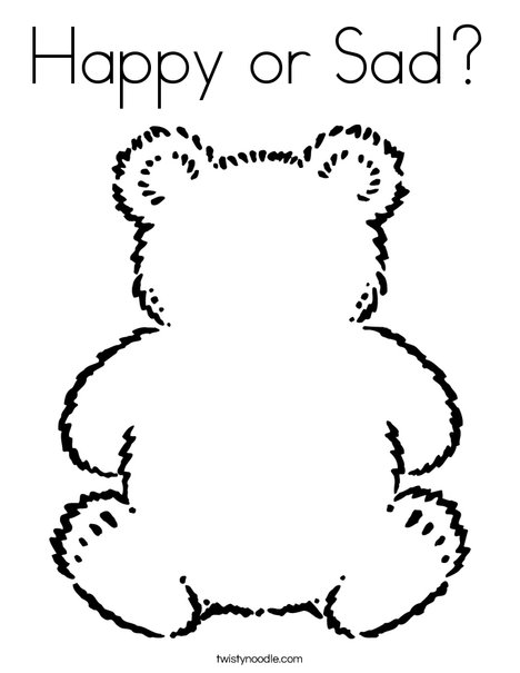 Happy or sad coloring page