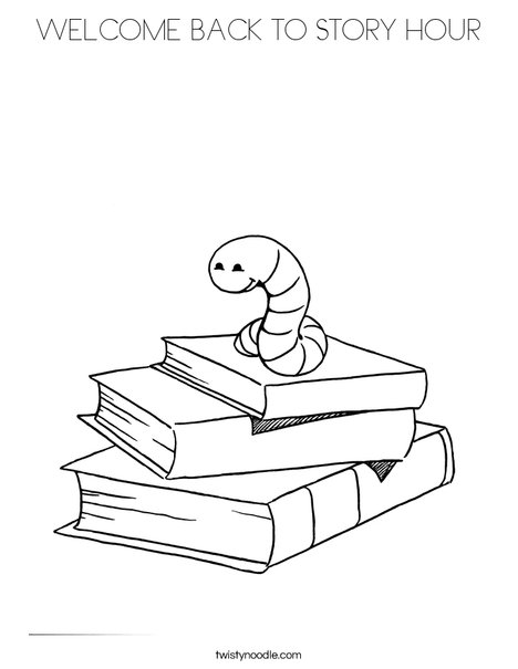 Wele back to story hour coloring page