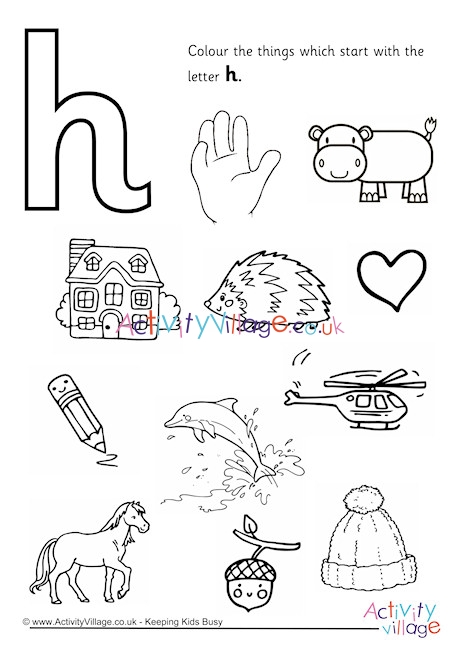 Start with the letter h louring page