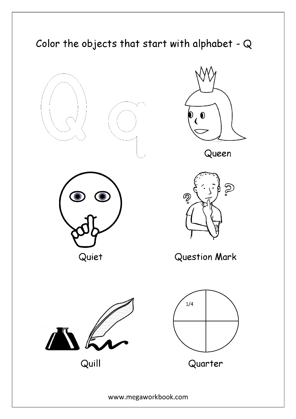Alphabet coloring pages