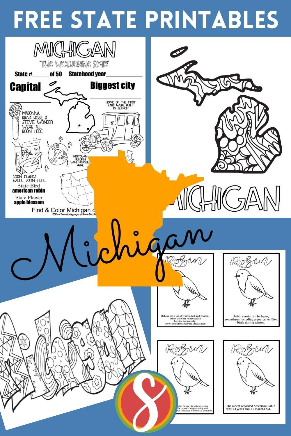United states coloring pages â stevie doodles