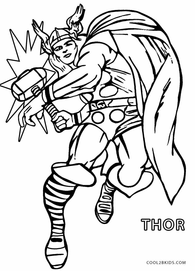 Printable thor coloring pages for kids coolbkids avengers coloring pages coloring pages pokemon coloring pages