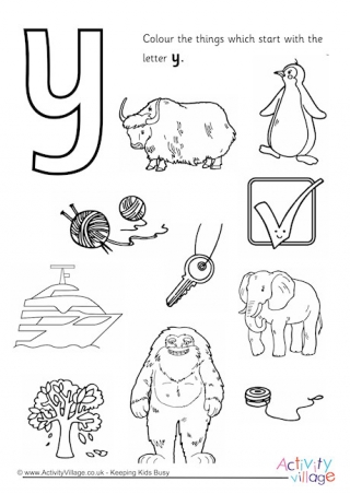 Letter y louring pages