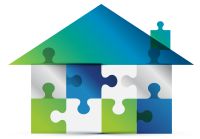Design house puzzle logo templates with construction logo creator