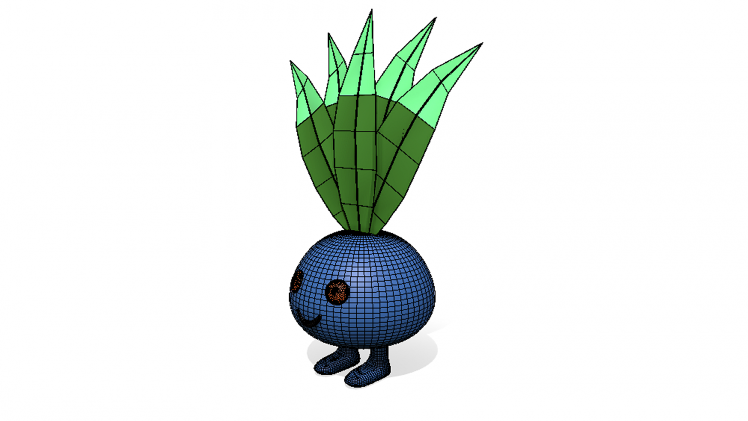 Oddish pokemon d model in cartoon