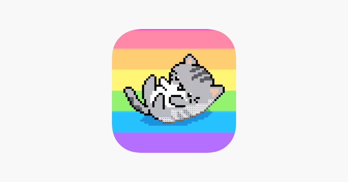 Pixel by number color art game im app store
