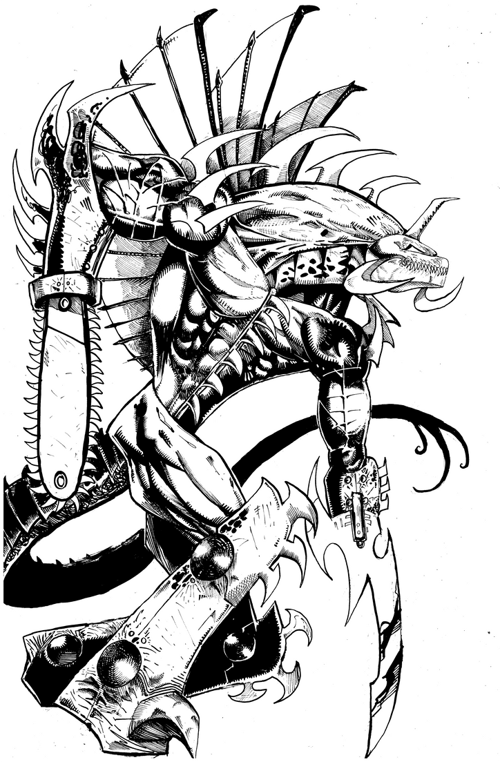 Gigan s redesign ink by christianwillett on