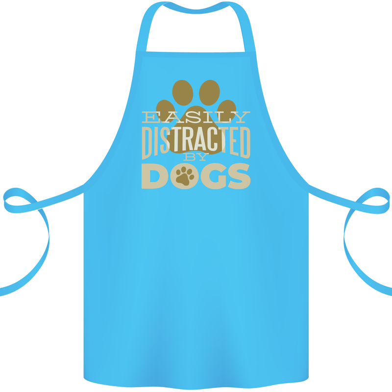 Easily distracted by dogs funny adhd tton apron organic