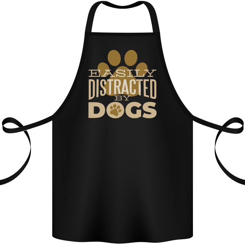 Easily distracted by dogs funny adhd tton apron organic