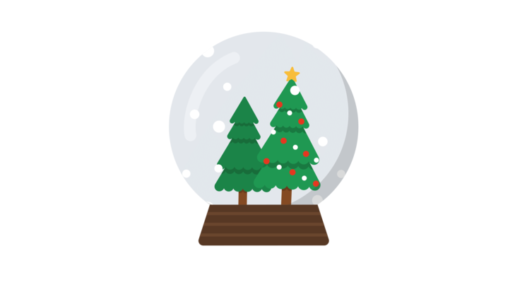 Christmas snowglobe transition effect