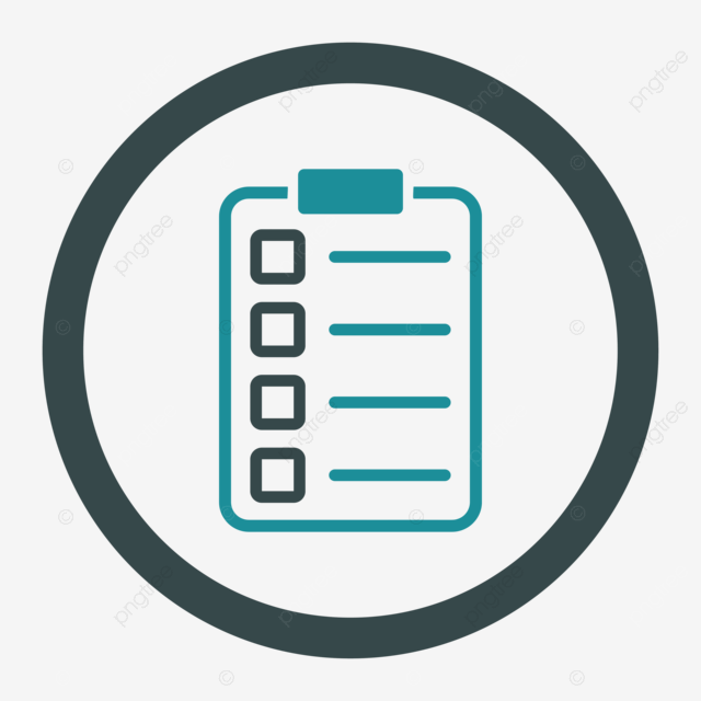 Rounded glyph icon of a soft blue colored examination elements pad register png transparent image and clipart for free download