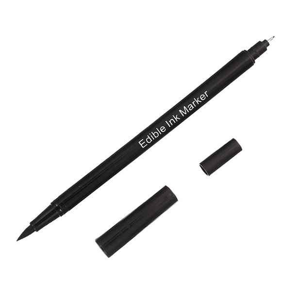 Marcador comestible doble punta linnerpincel negro