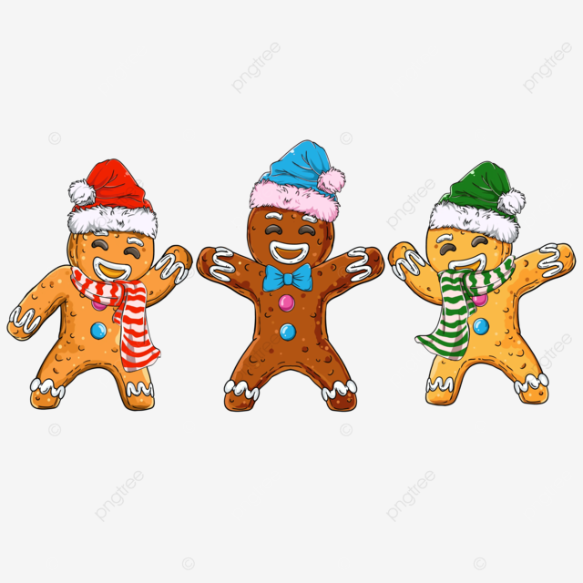 Natal colorido boneco de gengibre danãando feliz png natal pão de gengibre natal imagem png e psd para download gratuito