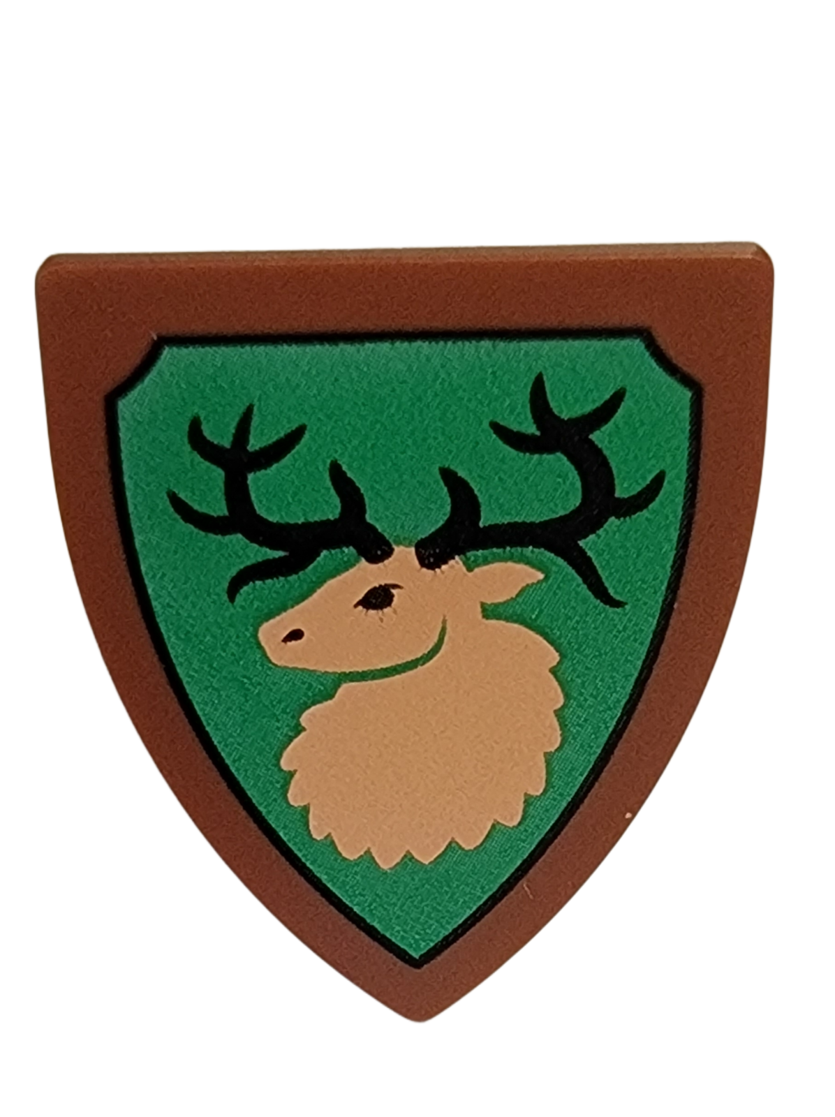 Lego new minifigure printed brown shield forestmen elk deer castle pb