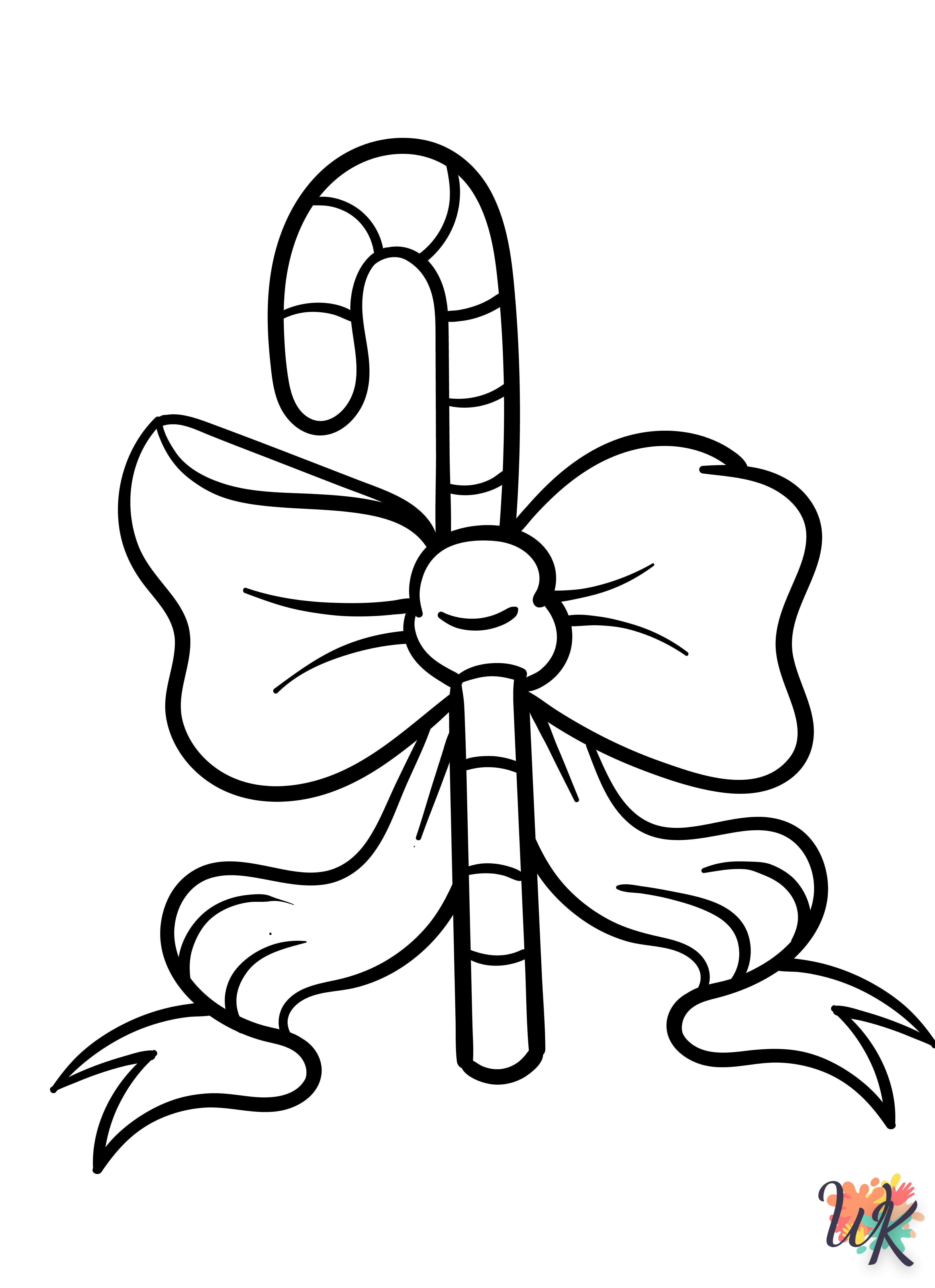 Dibujos para colorear bastãn de caramelo descarga gratis