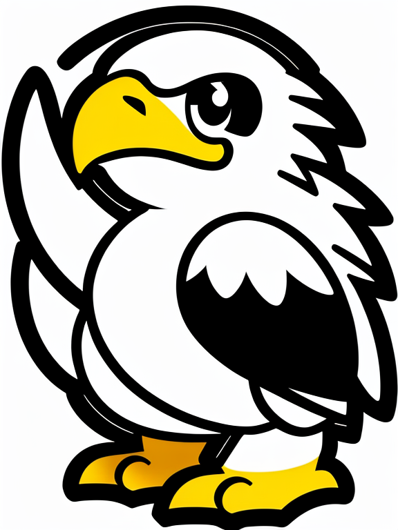 Eagle playing realistic colourin
