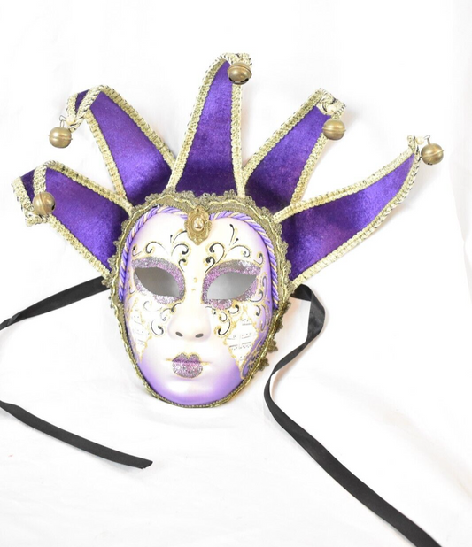 Vintage hand painted ceramic porcelain masquerade wall hanging face ma â llectible pawn