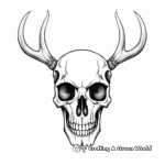Deer skull coloring pages
