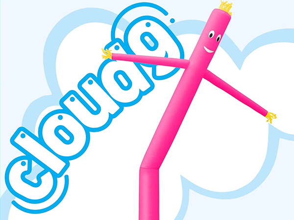 Cloud inflatable wacky waving tube man with blower pink ft dancing air puppet with flailing arms toys games
