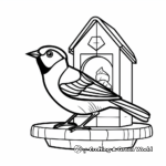 Black capped chickadee coloring pages